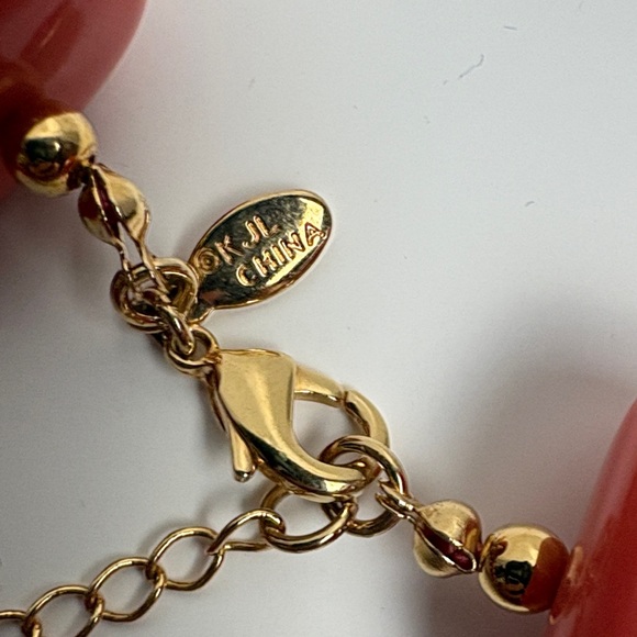 KJL Coral Chunky Beaded Necklace Statement - Picture 5 of 11